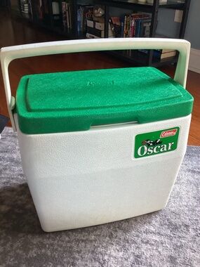 Vintage Coleman Oscar 16 Qt Cooler Ice Chest 5274 USA Made Green Lid